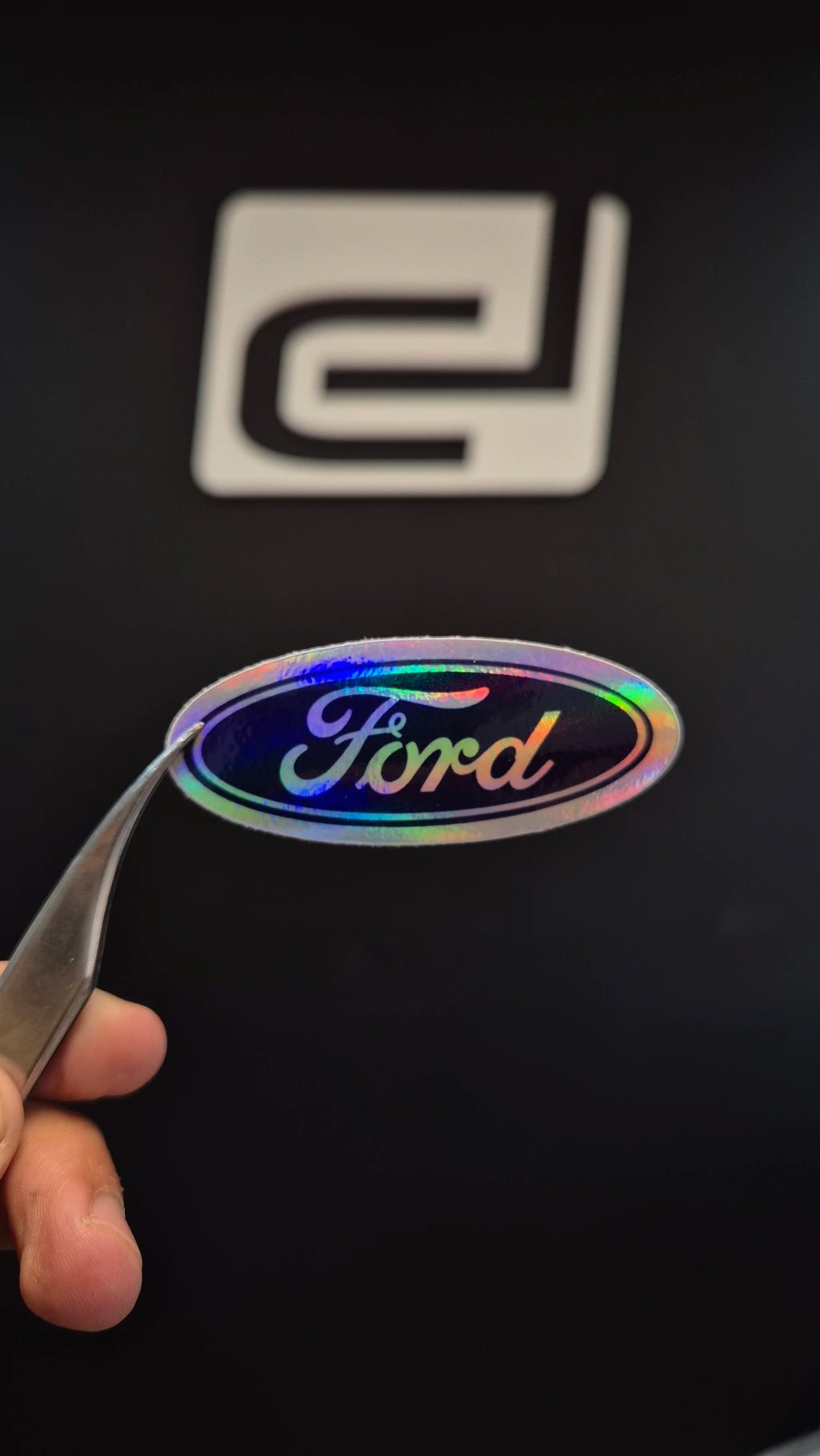 Logo Ford - sticker tornasolado DR3 Calcos