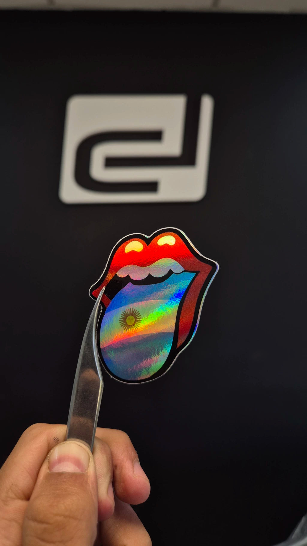 The Rolling Stones Leguita - sticker tornasolado DR3 Calcos