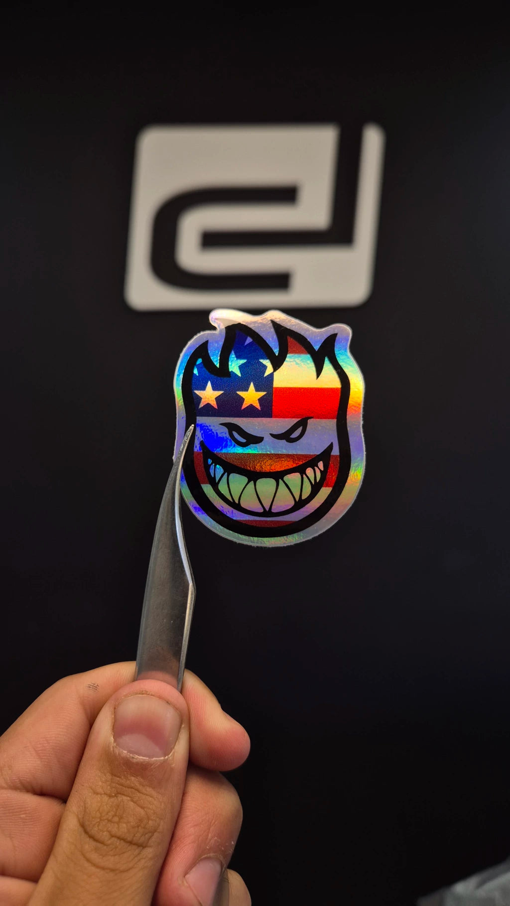 Llama eeuu - sticker tornasolado DR3 Calcos