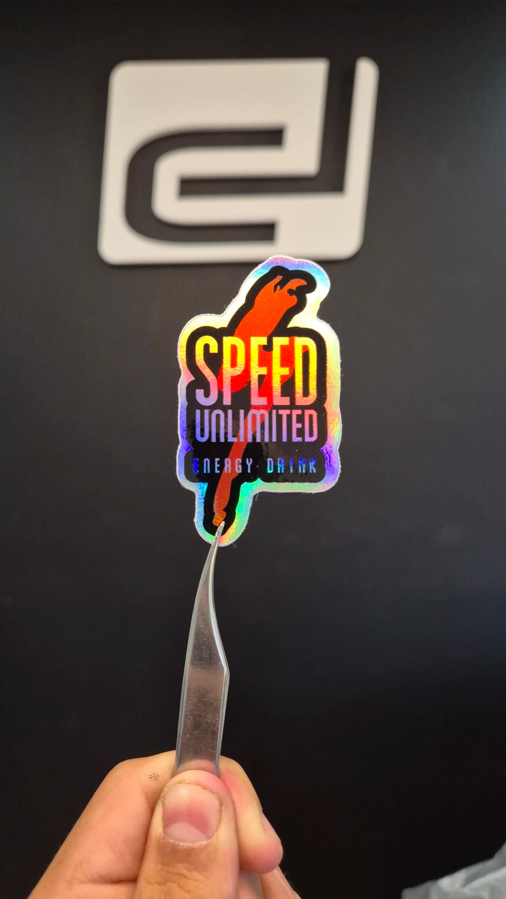 Logo Speed Unlimited - sticker tornasolado DR3 Calcos