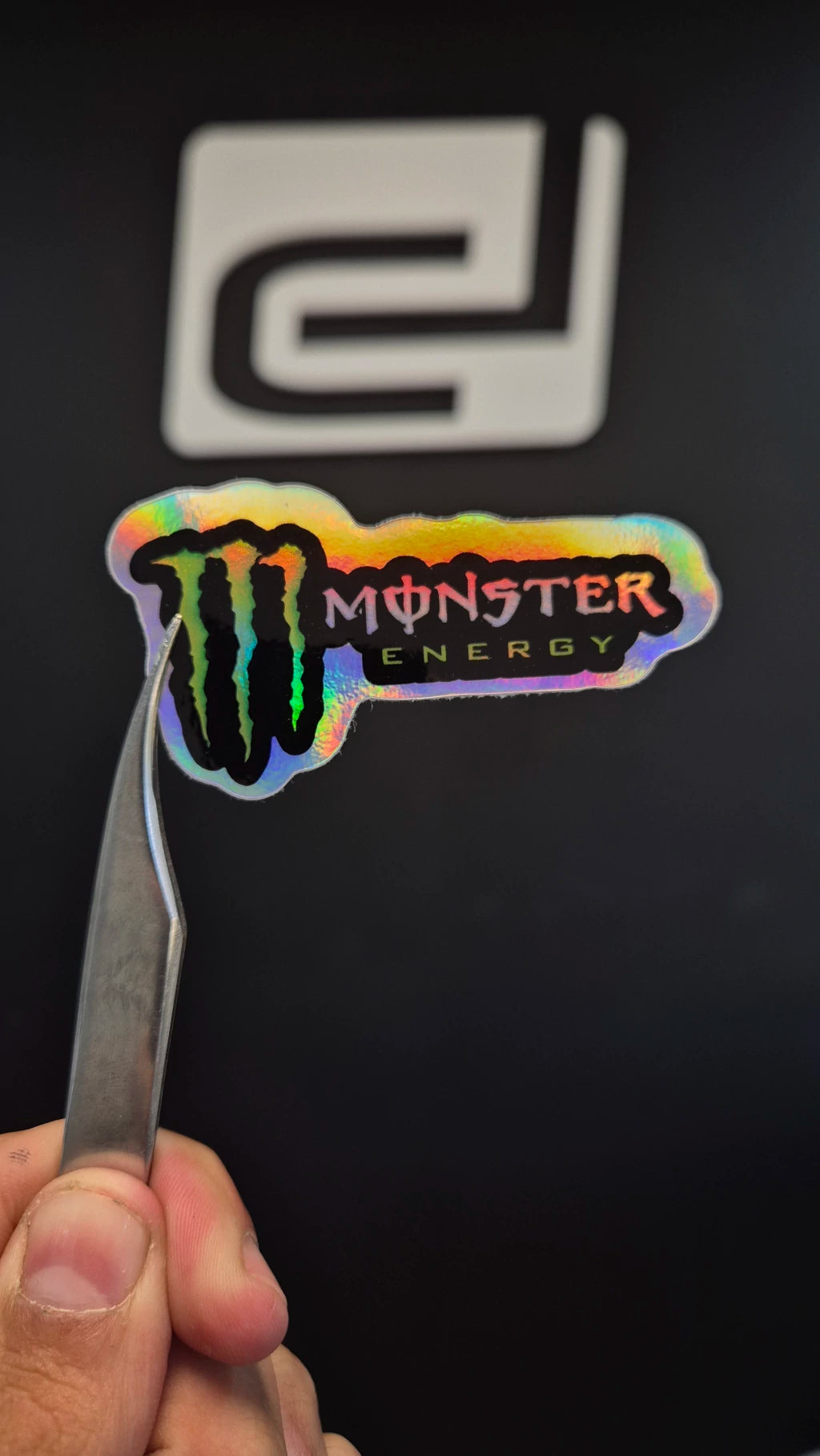 Logo Monster Energy - sticker tornasolado DR3 Calcos