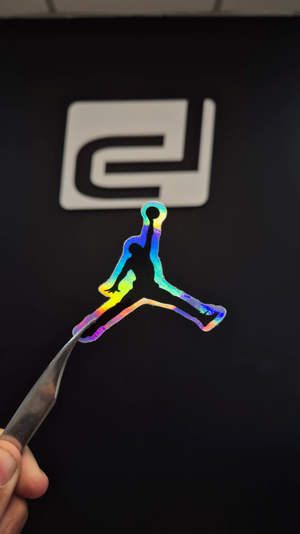 Logo Jordan - sticker tornasolado DR3 Calcos