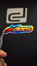 Logo Alpinestars - sticker tornasolado DR3 Calcos