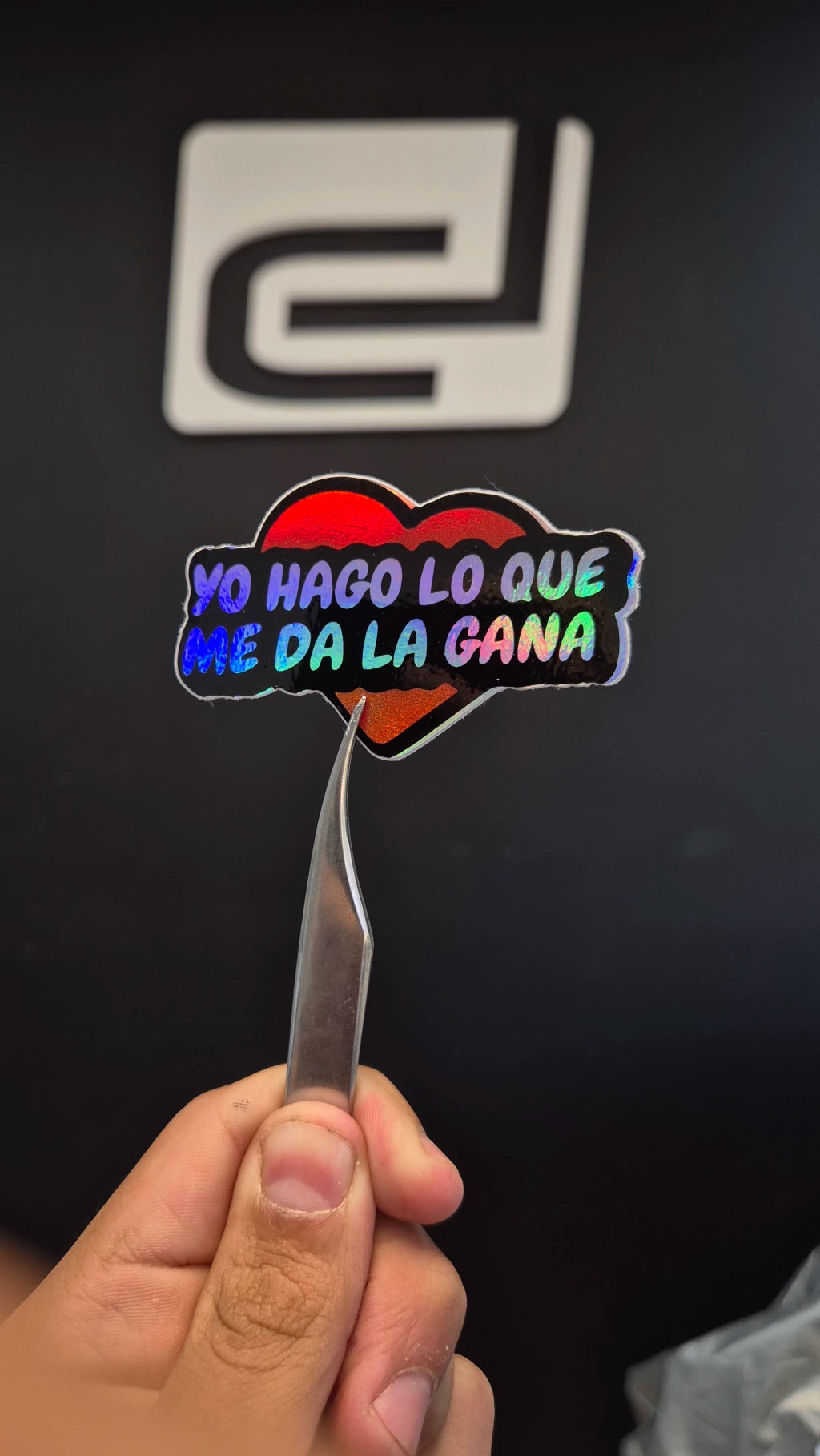 Yo hago lo que me da la gana - sticker tornasolado DR3 Calcos