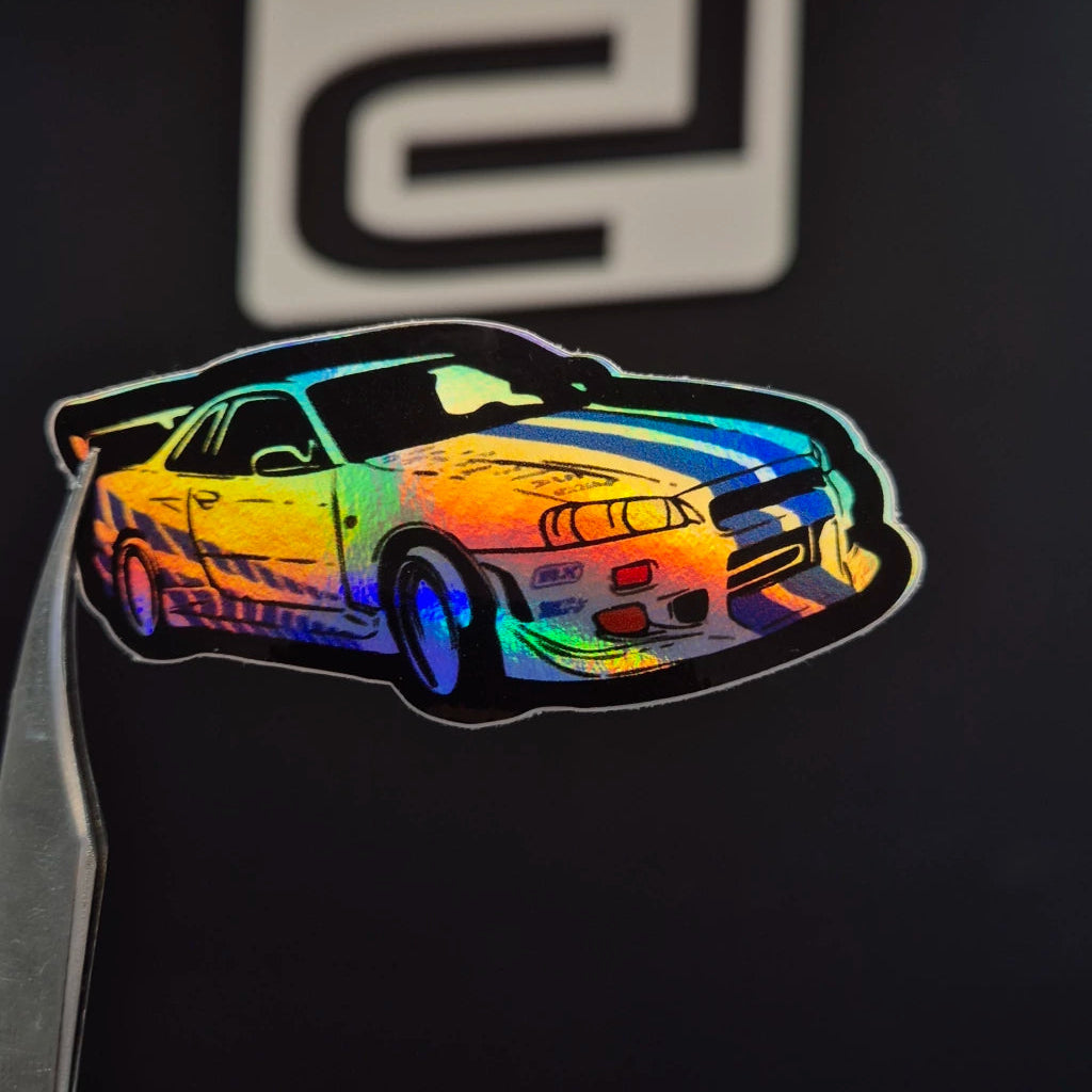 Nissan gt-r r34 - sticker tornasolado DR3 Calcos