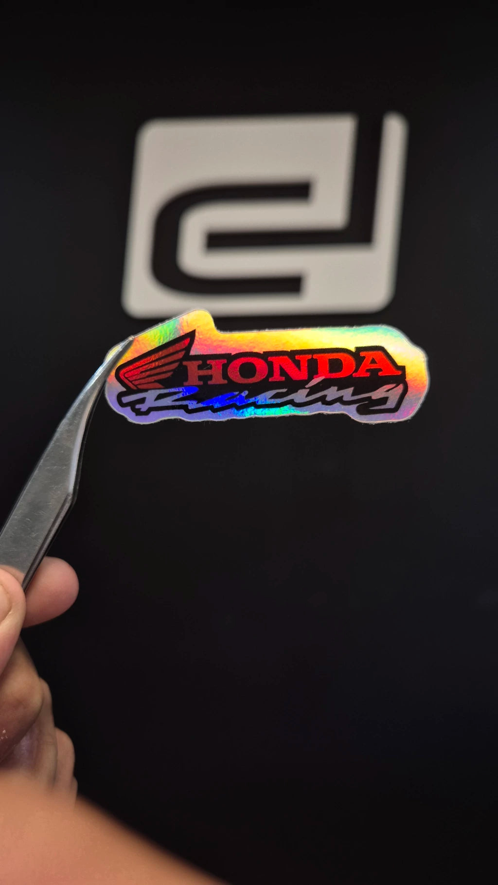 Logo Honda Racing - sticker tornasolado DR3 Calcos