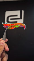 Logo Hotwheels - sticker tornasolado DR3 Calcos