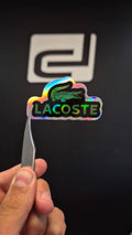 Logo Lacoste - sticker tornasolado DR3 Calcos