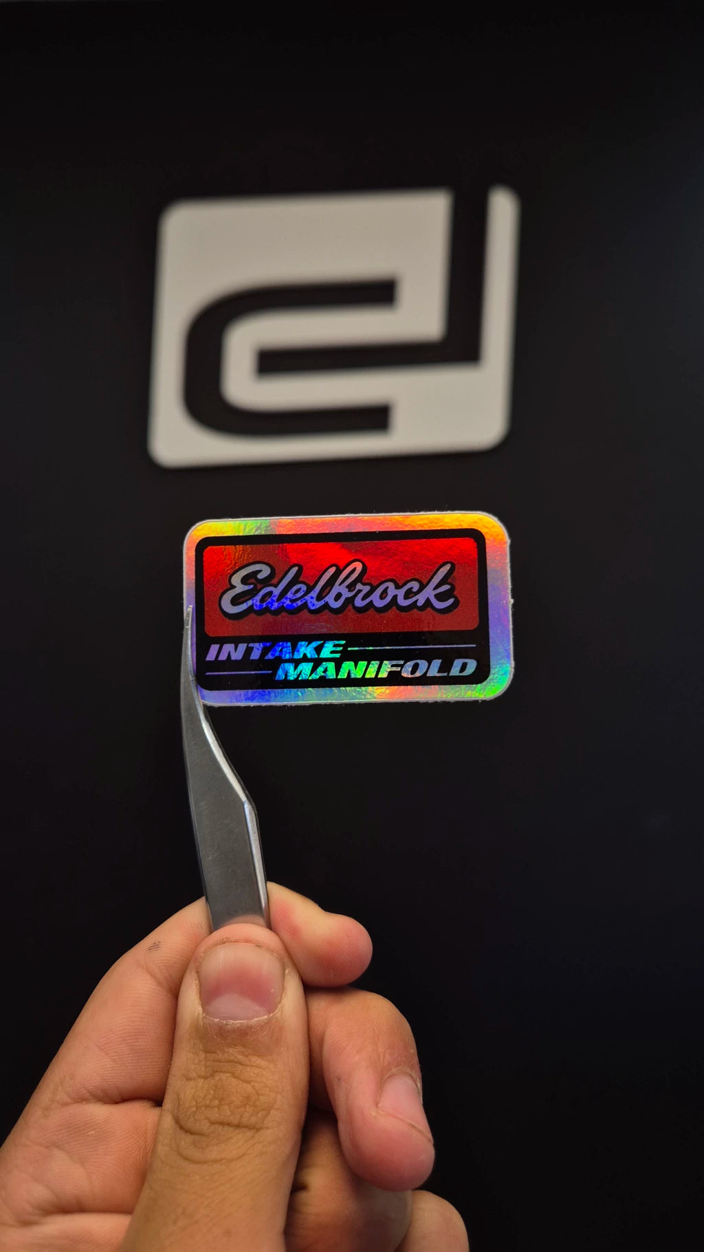 Logo Ederlbrock - sticker tornasolado DR3 Calcos