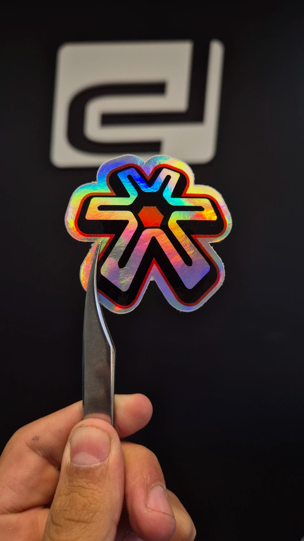 Logo Asterisk - sticker tornasolado DR3 Calcos
