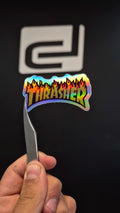 Logo Thrasher - sticker tornasolado DR3 Calcos