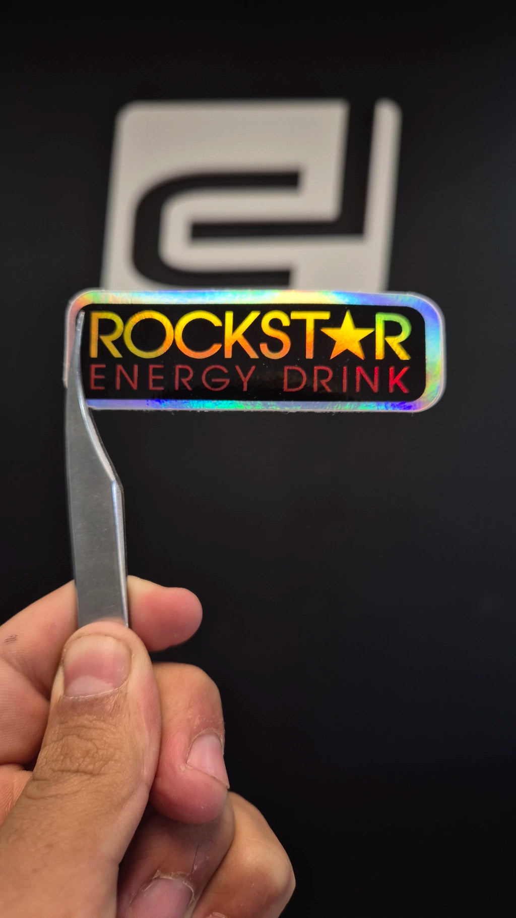 Logo Rockstar Energy Drink - sticker tornasolado DR3 Calcos