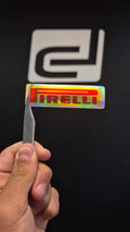 Logo Pirelli - sticker tornasolado DR3 Calcos