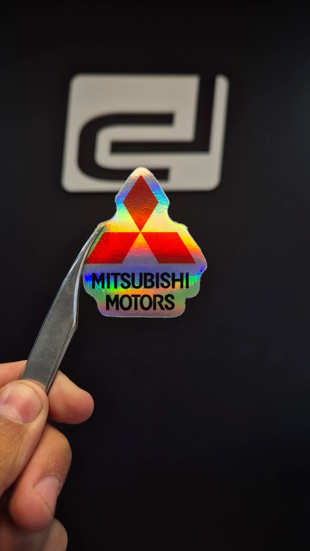 Logo MItsubishi Motors - sticker tornasolado DR3 Calcos