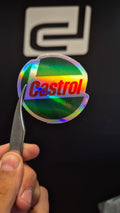 Logo Castrol - sticker tornasolado DR3 Calcos