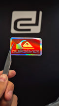Logo quiksilLver - sticker tornasolado DR3 Calcos