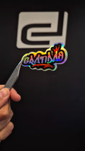 Gratidao - sticker tornasolado DR3 Calcos