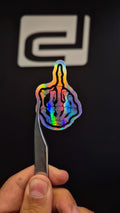 Fuck You Esqueleto - sticker tornasolado DR3 Calcos
