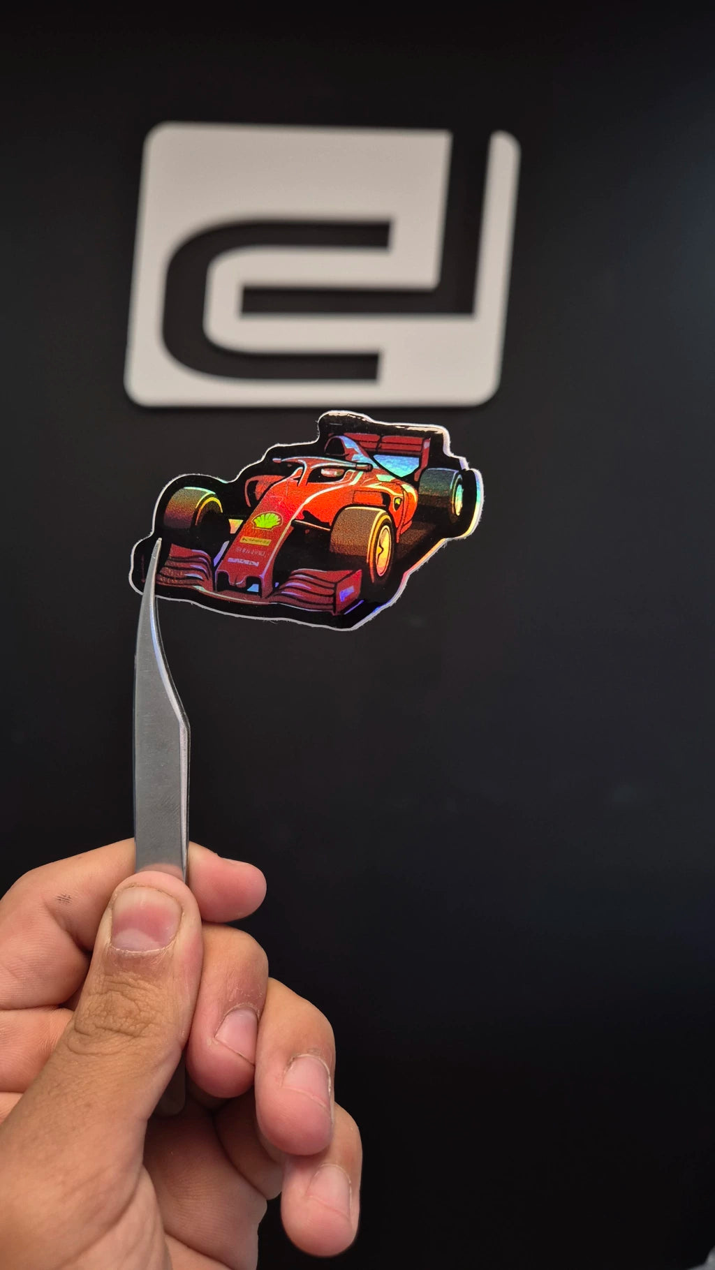 Auto De Ferrari F1 - sticker tornasolado DR3 Calcos