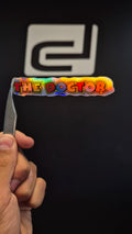 Logo The Doctor - sticker tornasolado DR3 Calcos