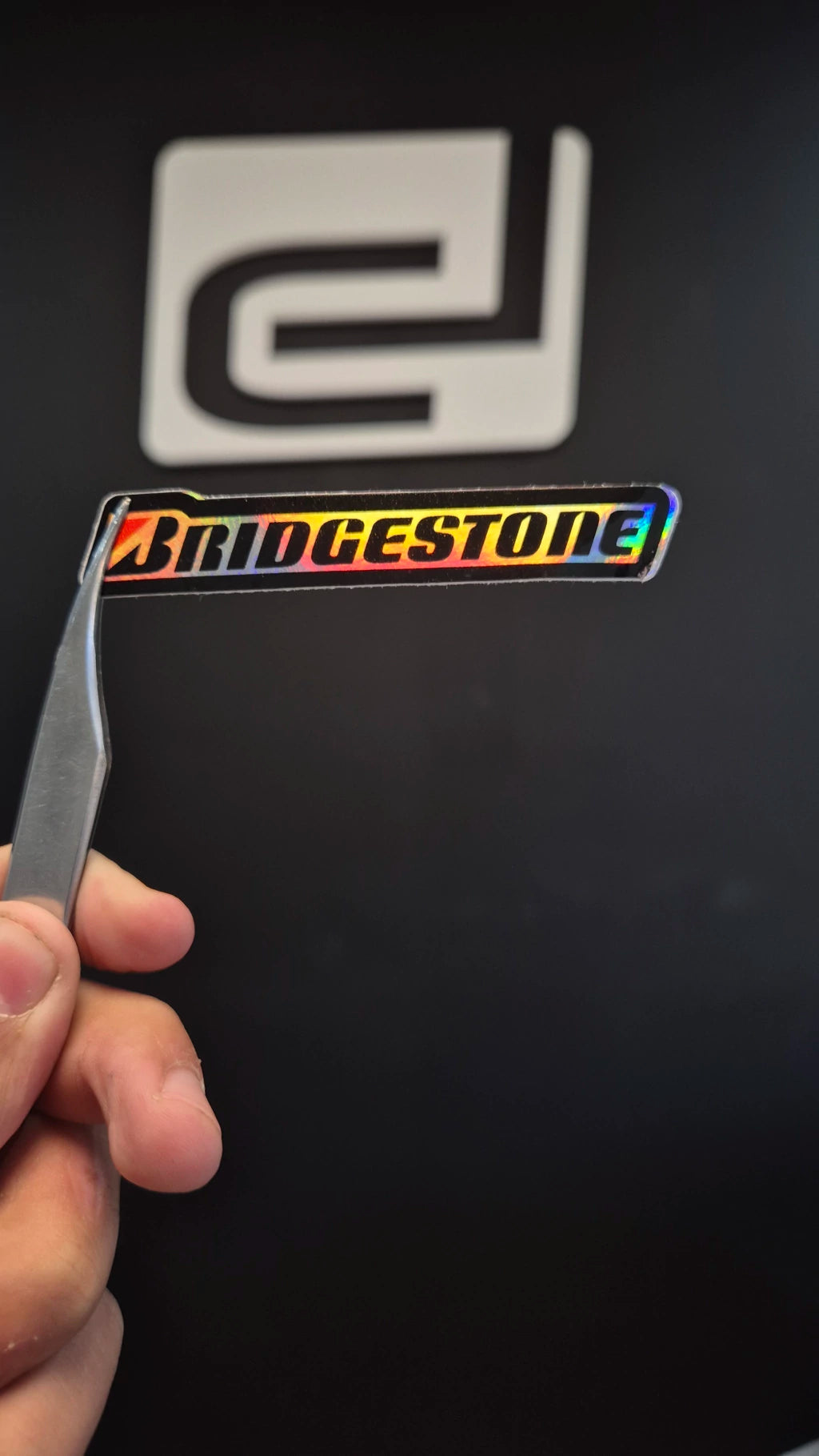 Logo Bridgestone - sticker tornasolado DR3 Calcos