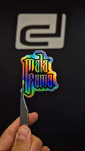 Logo de Mala Fama - sticker tornasolado DR3 Calcos