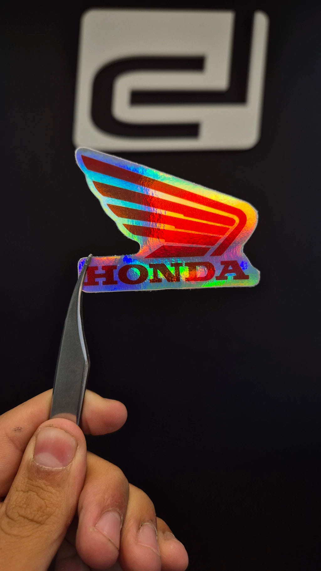 Logo Honda - sticker tornasolado DR3 Calcos