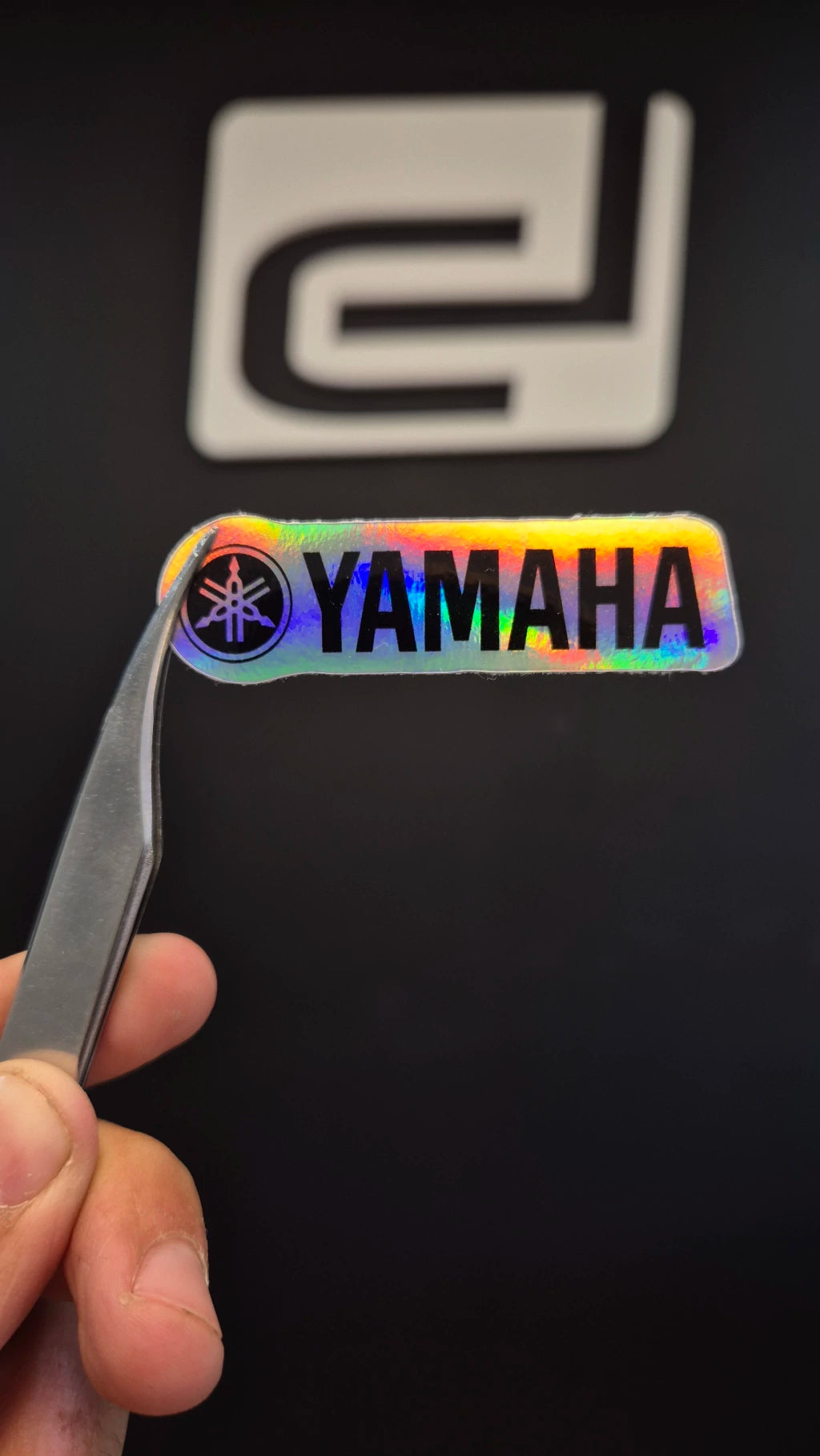 Logo Yamaha - sticker tornasolado DR3 Calcos