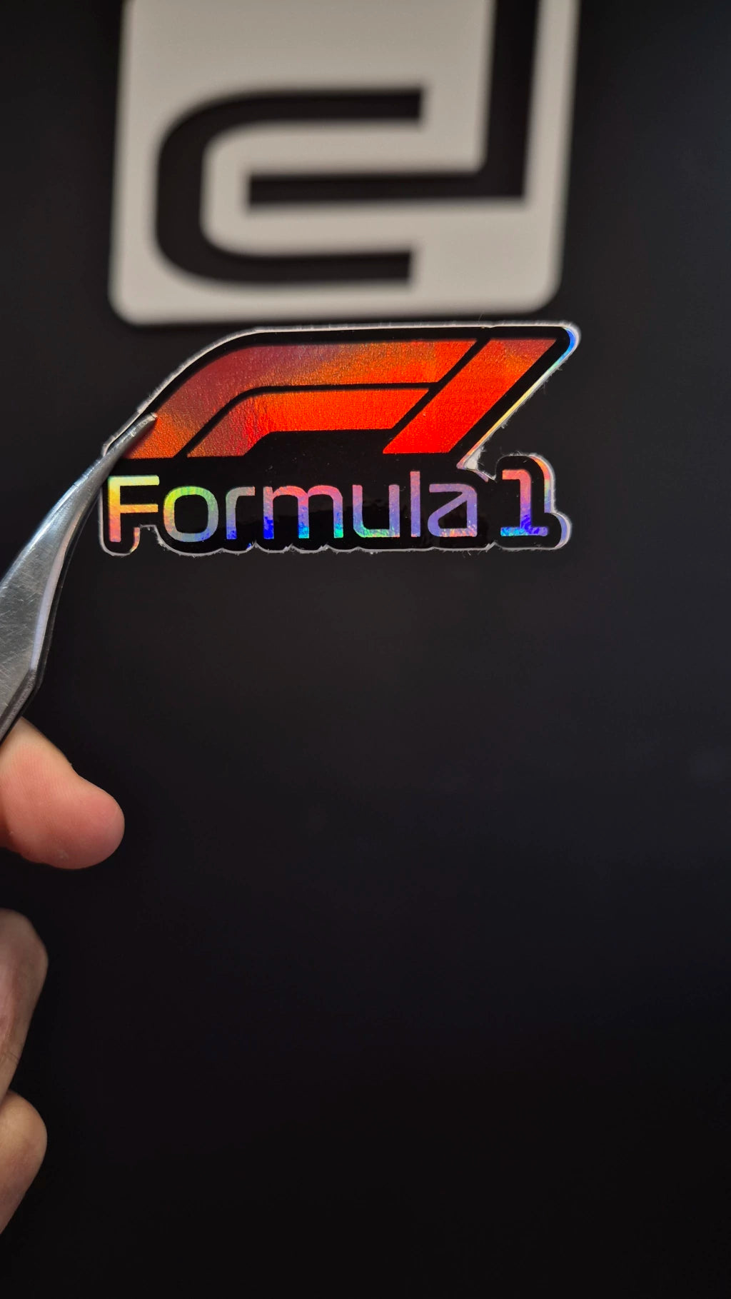 Logo F1 - sticker tornasolado DR3 Calcos