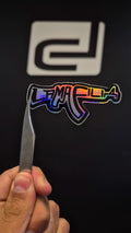 Logo ak47 - sticker tornasolado DR3 Calcos