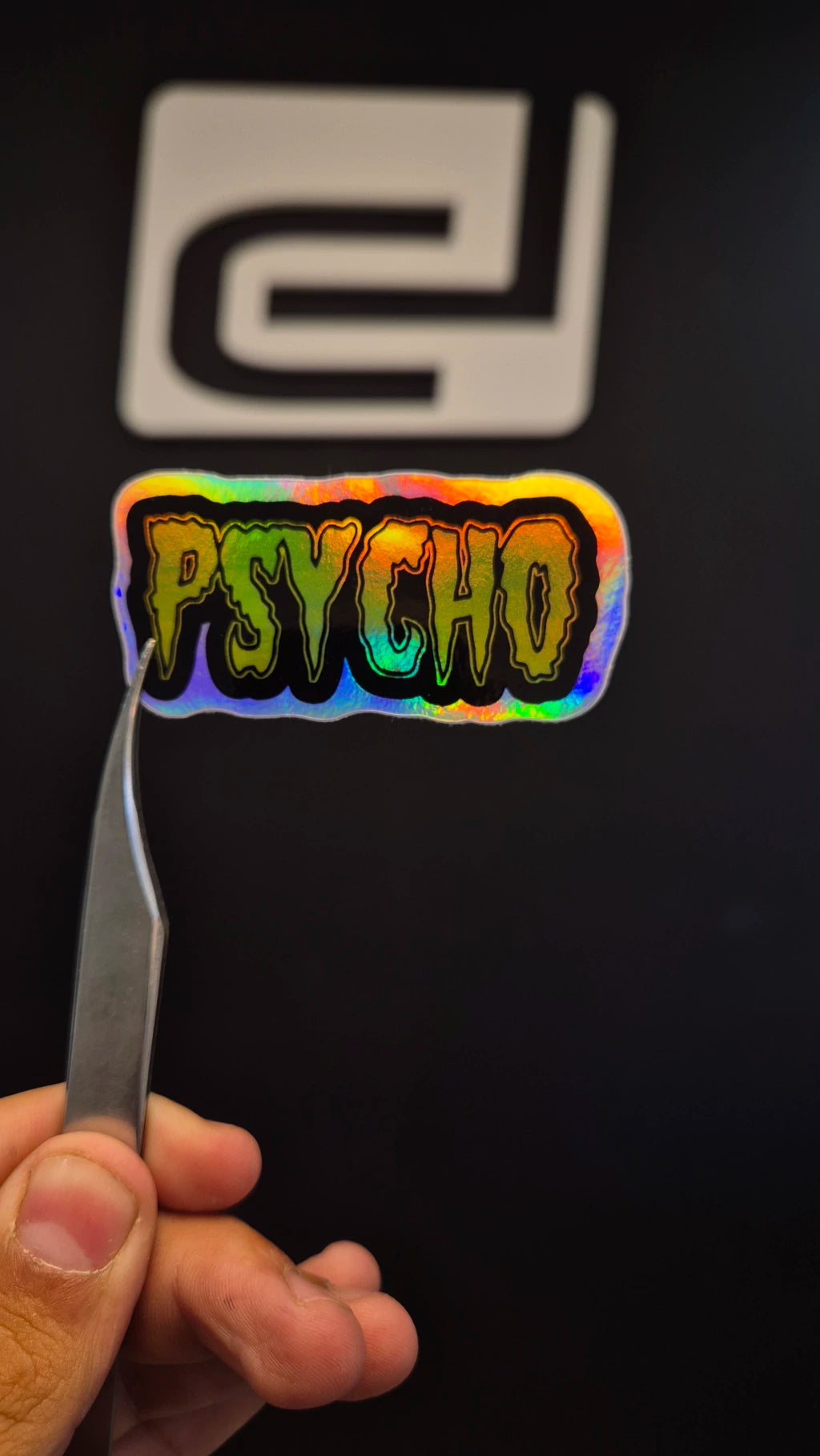 Psycho - sticker tornasolado DR3 Calcos