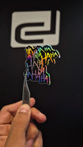 Ahaha - sticker tornasolado DR3 Calcos