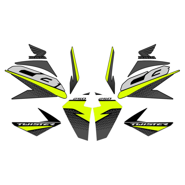 Kit Calcos Original Honda Cb 250 Twister 2019 - Fluo Premium