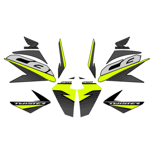 Kit Calcos Original Honda Cb 250 Twister 2019 - Fluo Premium
