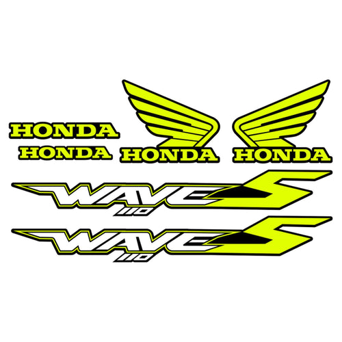 Kit Calcos Original Honda Wave S Fluo Premium