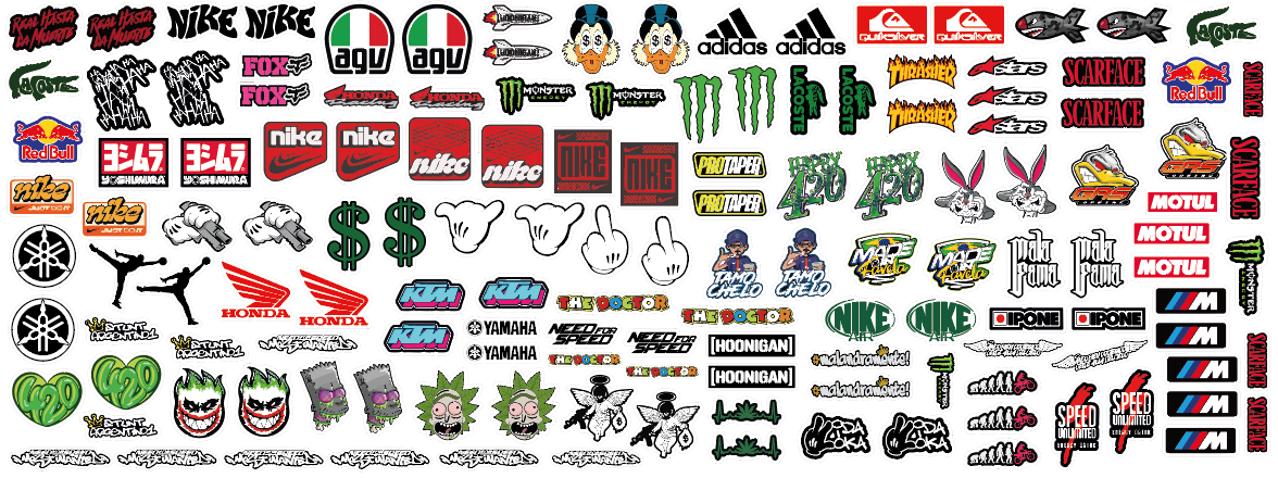 Pack de calcos tornasolado mod 1 - 120u