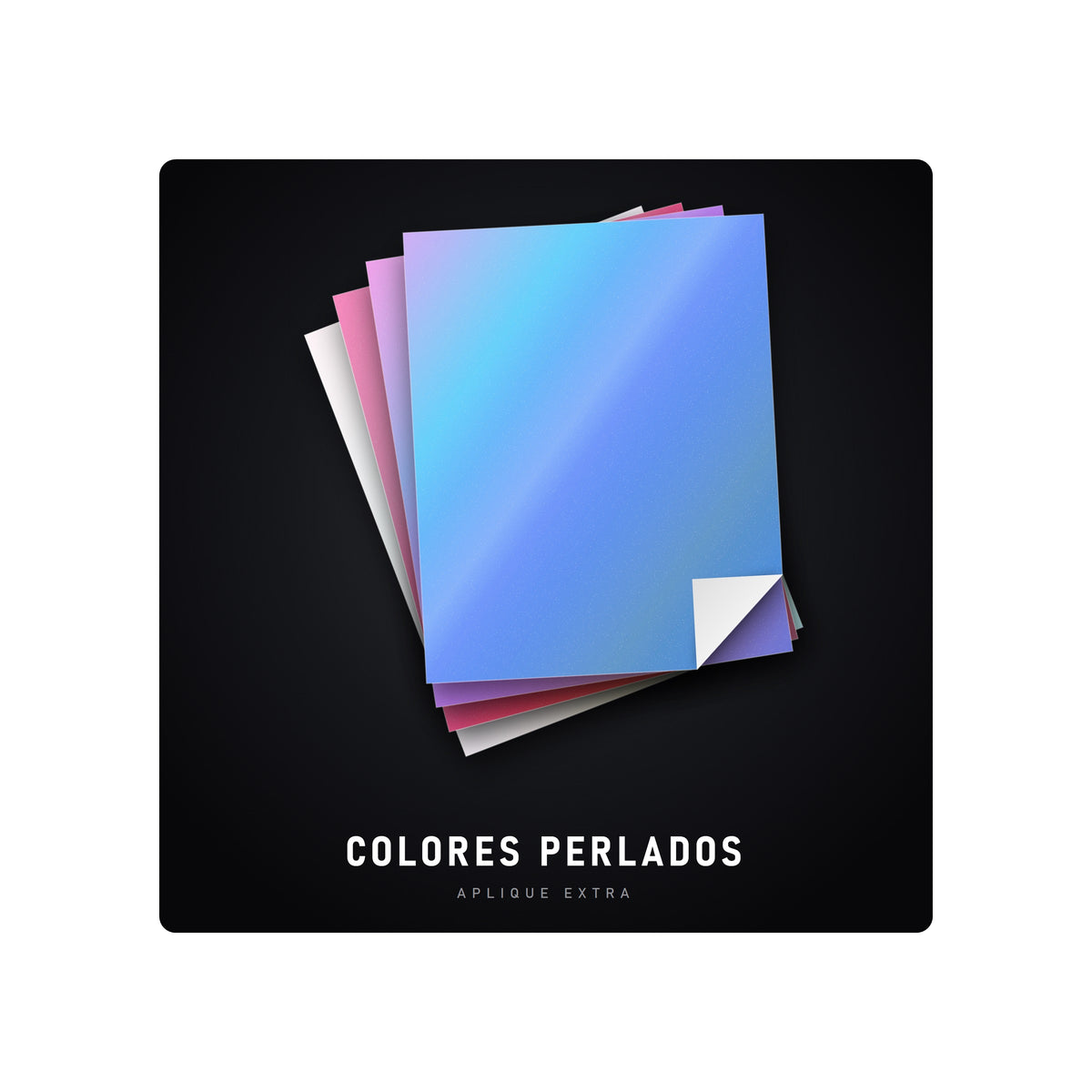 Aplique extra colores perlados - láminas
