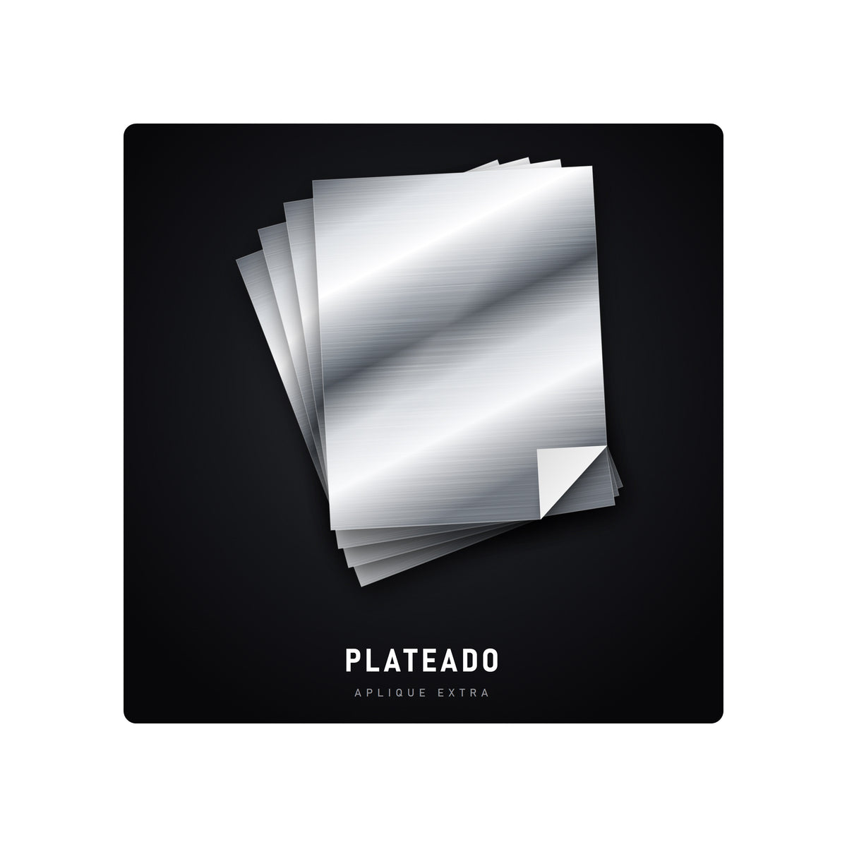Aplique extra plateado - lámina