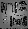 Kit de Gráficas para ATV Yamaha Banshee - Diseño 04 - LedPro Racing