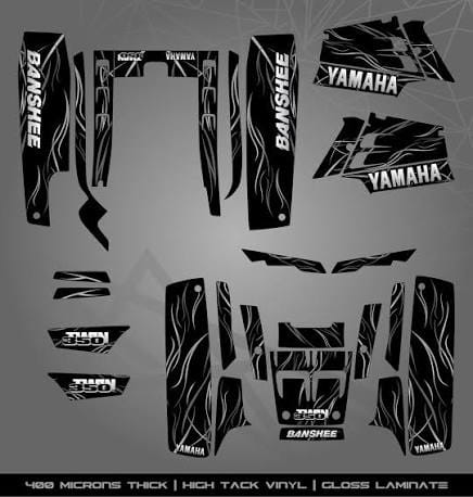 Kit de Gráficas para ATV Yamaha Banshee - Diseño 04 - LedPro Racing