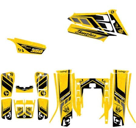 Kit de Gráficas para ATV Yamaha Banshee - Diseño 06 - LedPro Racing