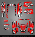 Kit de Gráficas para ATV Yamaha Banshee - Diseño 13 - LedPro Racing