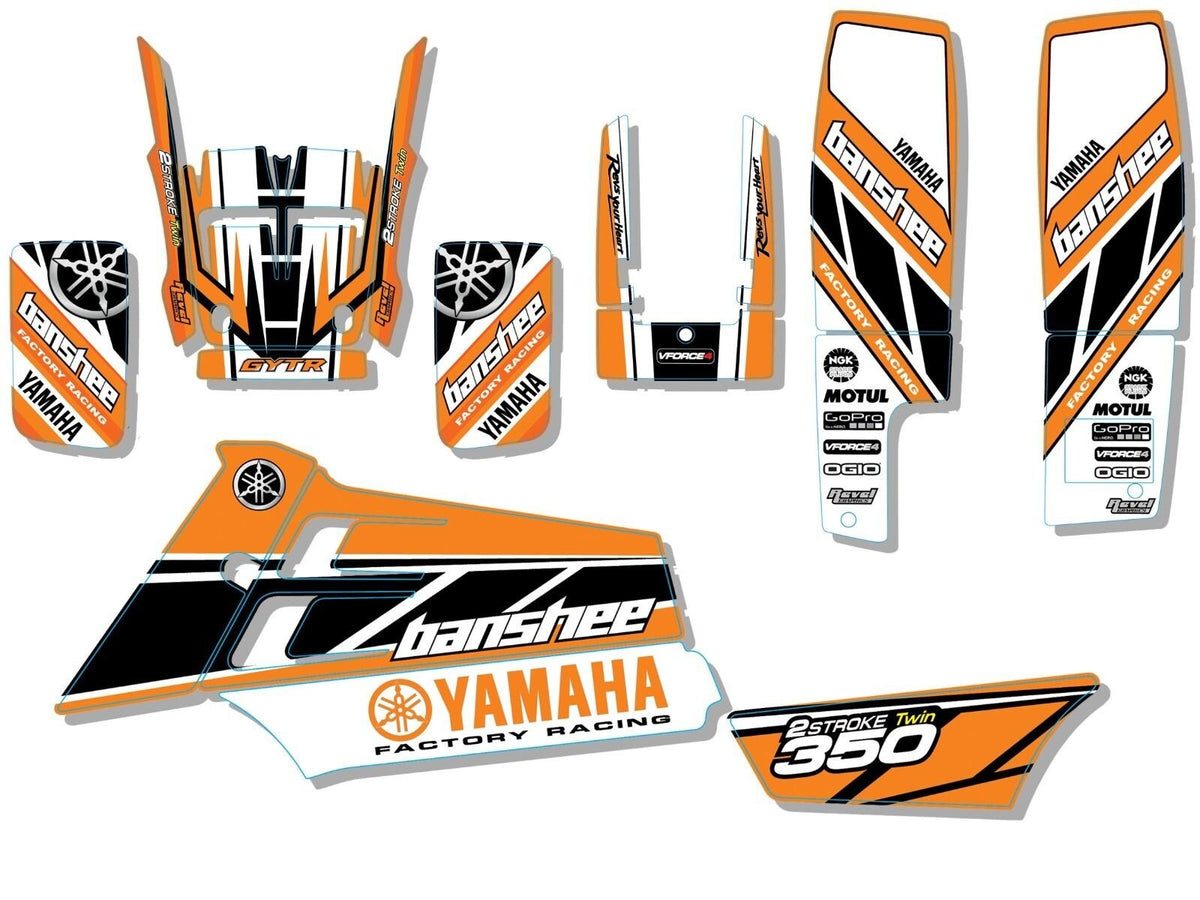 Kit de Gráficas para ATV Yamaha Banshee - Diseño 21 - LedPro Racing