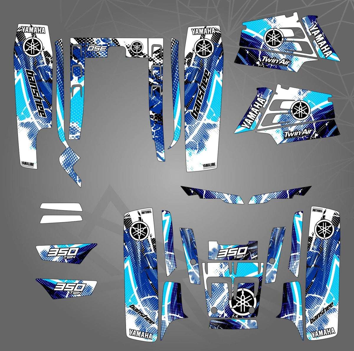 Kit de Gráficas para ATV Yamaha Banshee - Diseño 22 - LedPro Racing
