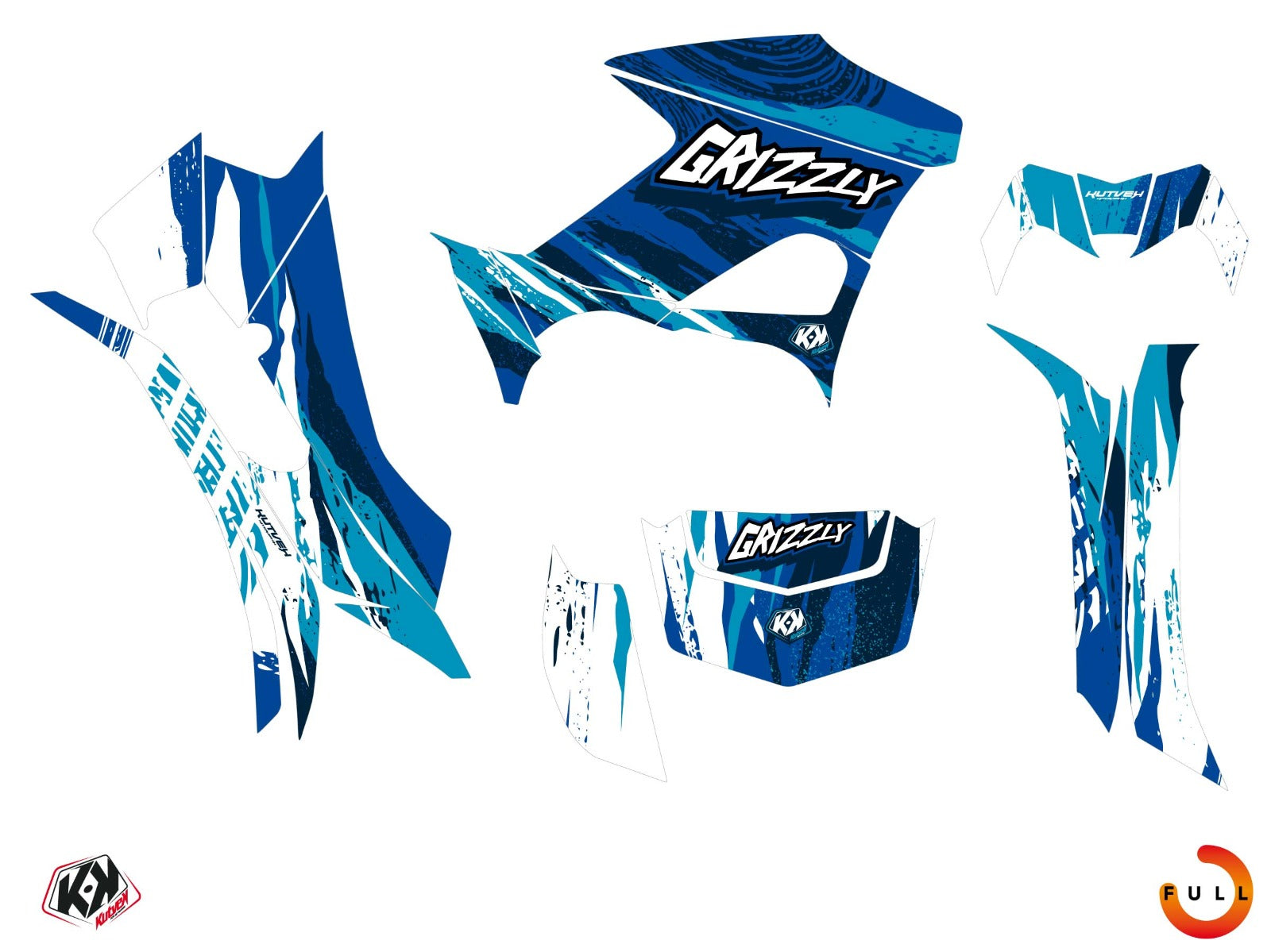 Kit de Gráficas para ATV Yamaha Grizzly - Diseño 21 - LedPro Racing