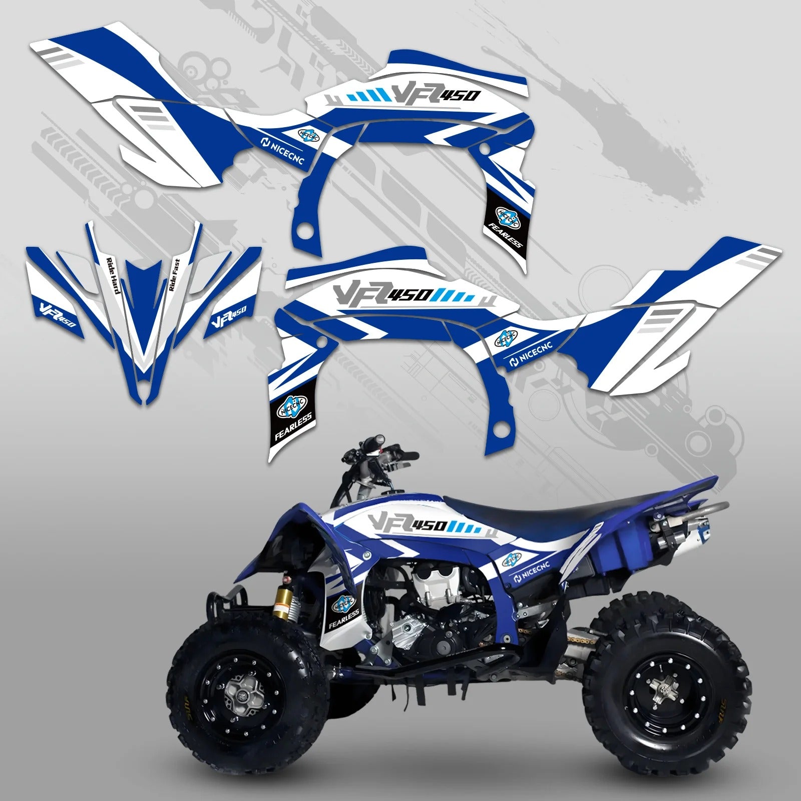 Kit de Gráficas para ATV Yamaha YFZ 450 - Diseño 05 - LedPro Racing