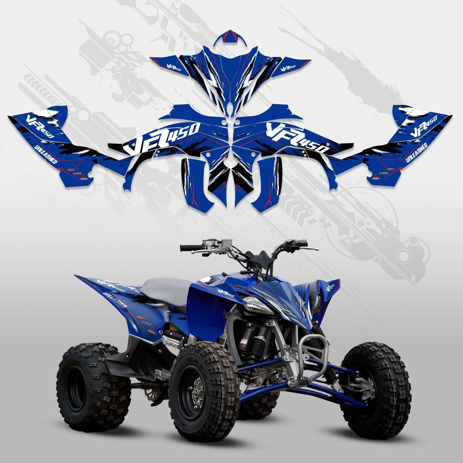 Kit de Gráficas para ATV Yamaha YFZ 450 - Diseño 06 - LedPro Racing
