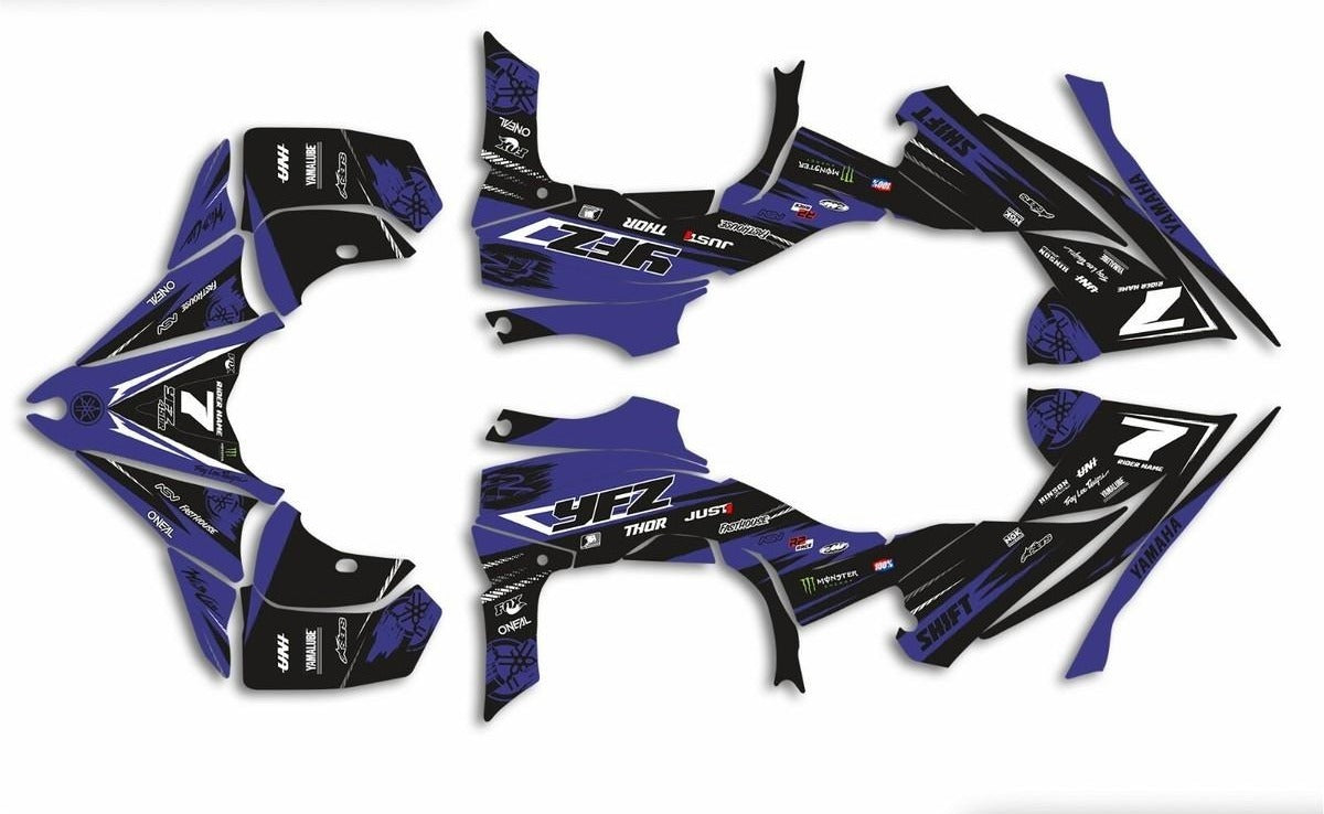 Kit de Gráficas para ATV Yamaha YFZ 450 - Diseño 09 - LedPro Racing