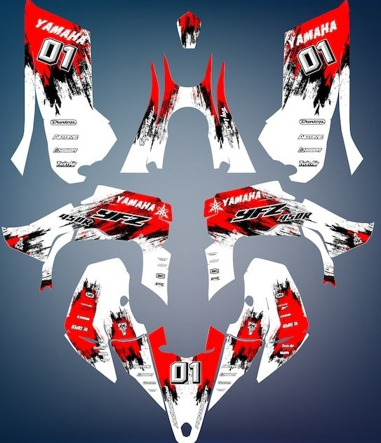 Kit de Gráficas para ATV Yamaha YFZ 450 - Diseño 17 - LedPro Racing
