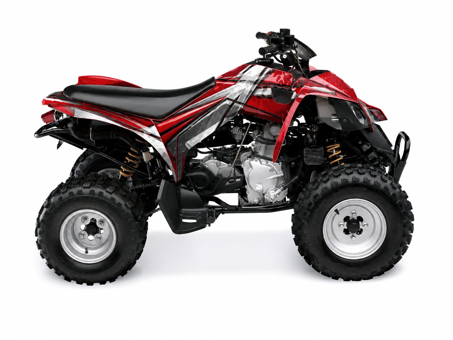 Kit de gráficas para ATV Can-Am DS 250 - Diseño 12 Crimson Steel - LedPro Racing